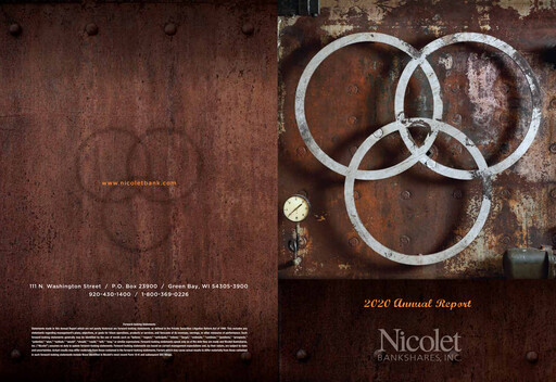 Miniature Nicolet Bankshares Rapport annuel 2020
