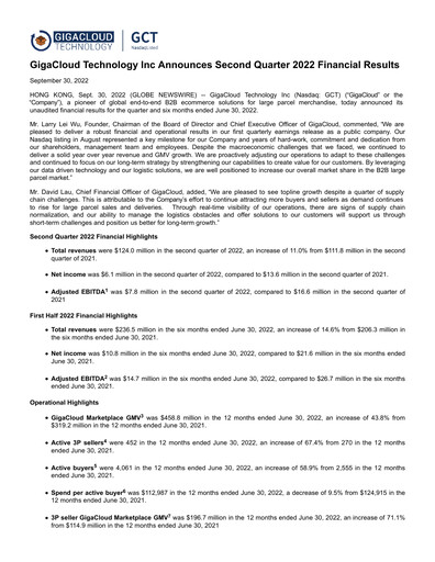 Thumbnail GigaCloud Technology Quarterly Report 2022-q2