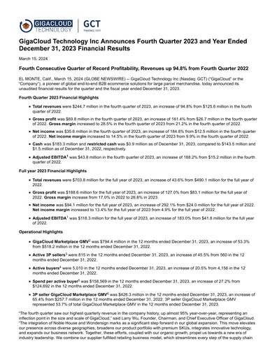 Thumbnail GigaCloud Technology Quarterly Report 2023-q4
