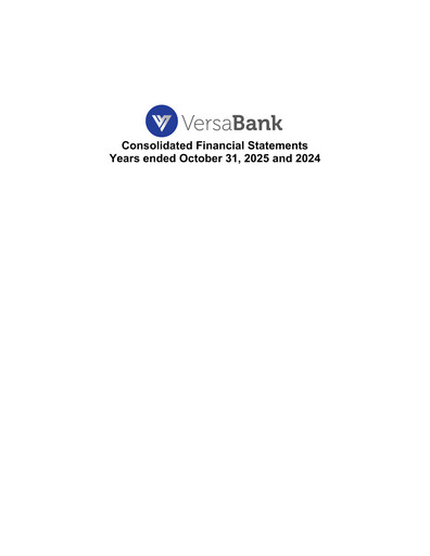 Thumbnail VersaBank Financial Statement 2025
