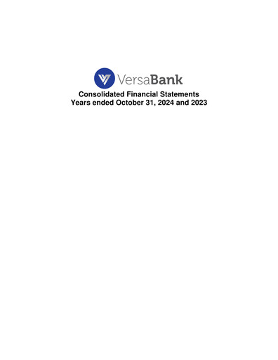 Thumbnail VersaBank Financial Statement fy2024