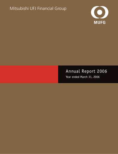 Thumbnail Mitsubishi UFJ Financial Annual Report 2006