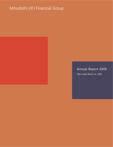 Thumbnail Mitsubishi UFJ Financial Annual Report 2009