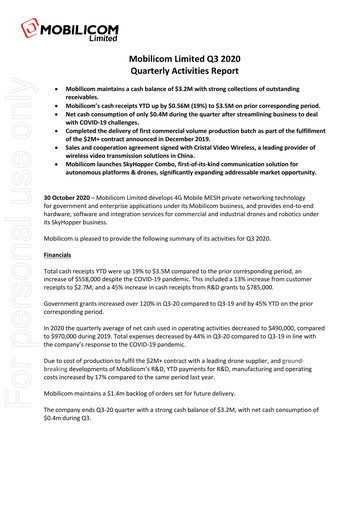 Thumbnail Mobilicom Quarterly Report 2020-q3