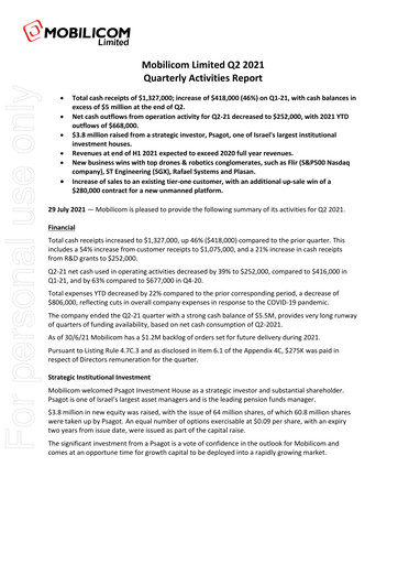 Thumbnail Mobilicom Quarterly Report 2021-q2