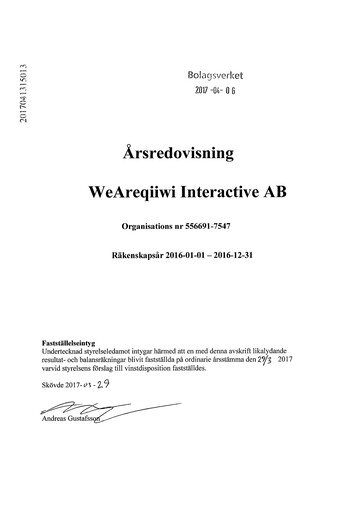 Thumbnail Qiiwi Games Annual Report 2016