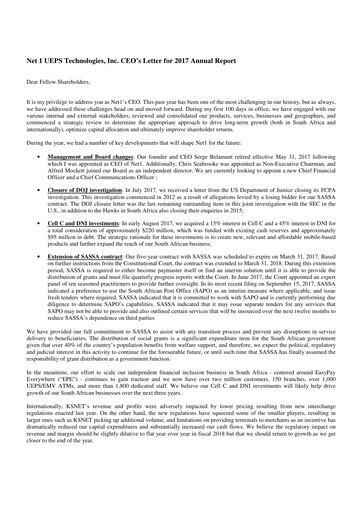 Thumbnail Lesaka Technologies Annual Report 2017