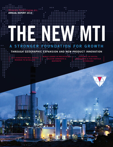 Vorschaubild Minerals Technologies Jahresbericht 2014