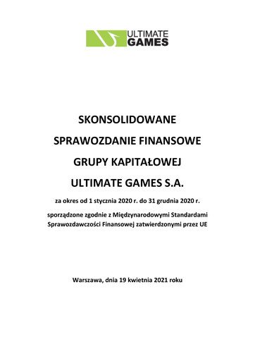 Miniature Ultimate Games Bilan financier 2020