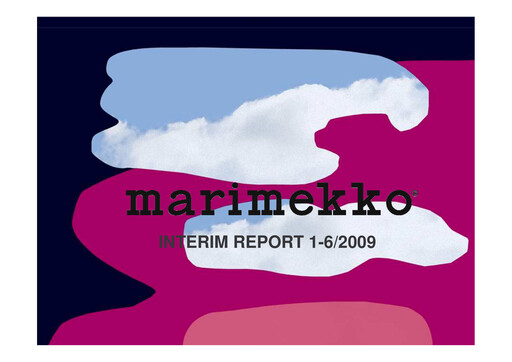 Thumbnail Marimekko Half-year Report 2009-h1