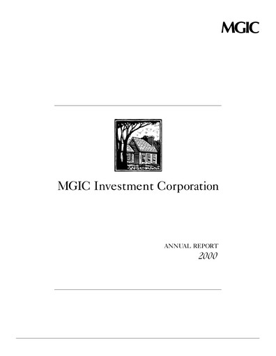 Thumbnail MGIC Investment
 Annual Report 2000