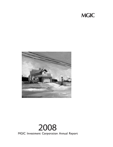 Thumbnail MGIC Investment
 Annual Report 2008