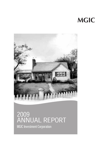 Thumbnail MGIC Investment
 Annual Report 2009