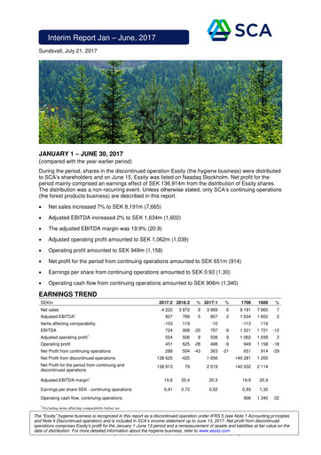 Thumbnail Svenska Cellulosa Aktiebolaget (SCA) Half-year Report 2017-h1