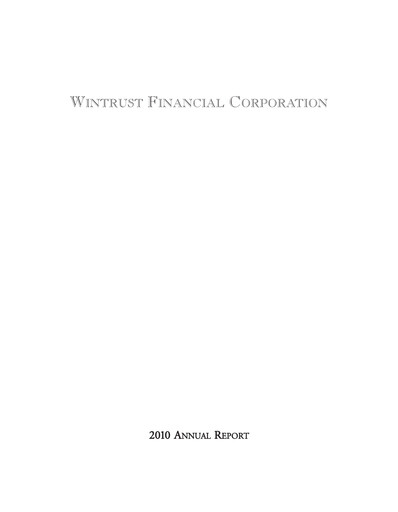 Thumbnail Wintrust Financial Annual Report 2010