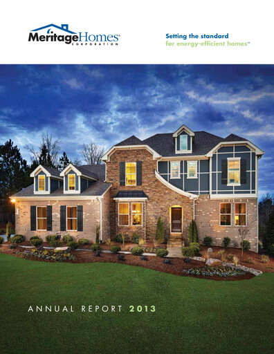 Thumbnail Meritage Homes Annual Report 2013