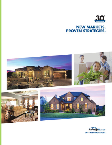 Thumbnail Meritage Homes Annual Report 2014