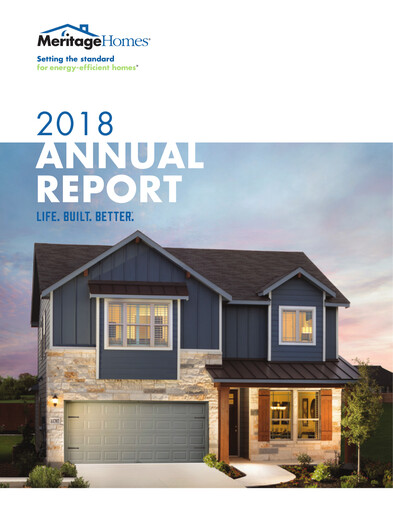 Thumbnail Meritage Homes Annual Report 2018