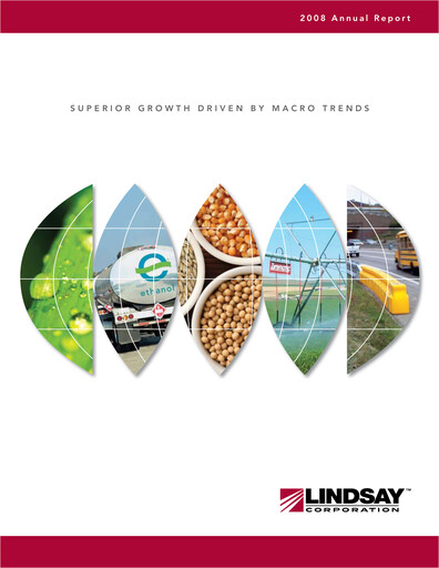 Thumbnail Lindsay Corporation
 Annual Report 2008