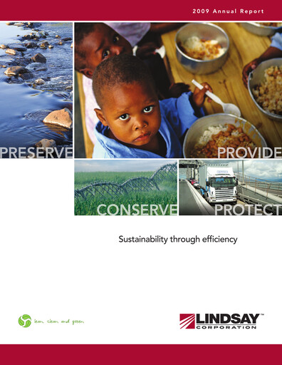 Thumbnail Lindsay Corporation
 Annual Report 2009