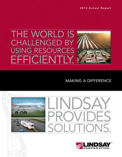 Thumbnail Lindsay Corporation
 Annual Report 2012