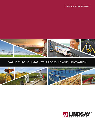 Thumbnail Lindsay Corporation
 Annual Report 2014
