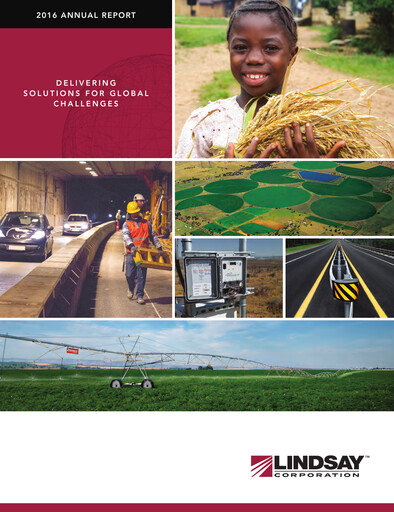 Thumbnail Lindsay Corporation
 Annual Report 2016