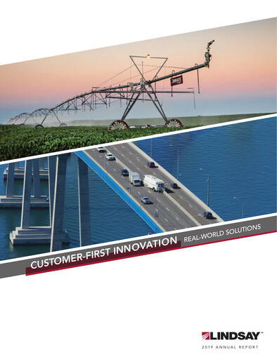 Thumbnail Lindsay Corporation
 Annual Report 2019