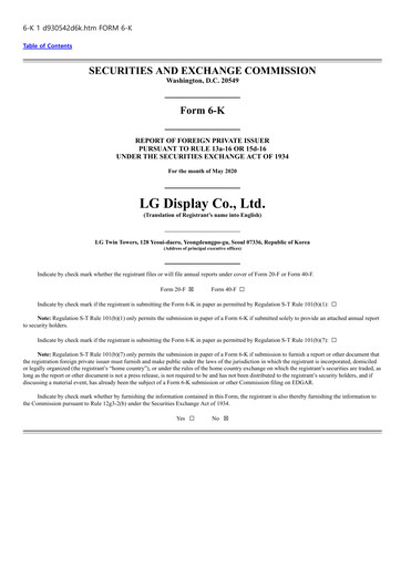 Thumbnail LG Display Quarterly Report 2020-q1