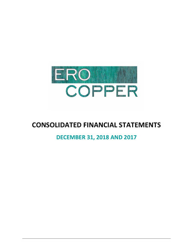 Thumbnail Ero Copper Financial Statement 2018