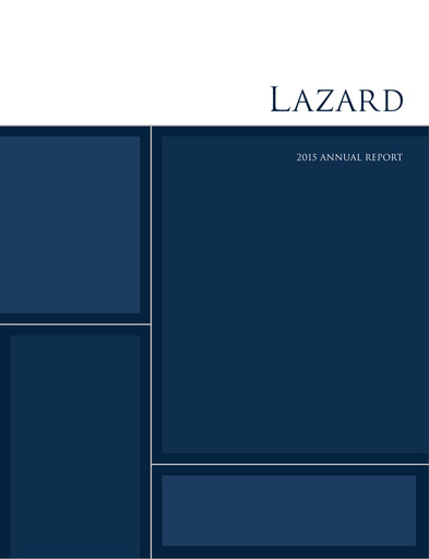 Thumbnail Lazard Annual Report 2015