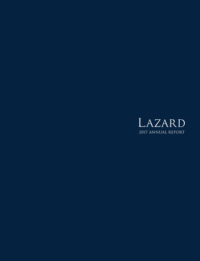 Thumbnail Lazard Annual Report 2017