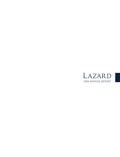 Thumbnail Lazard Annual Report 2018
