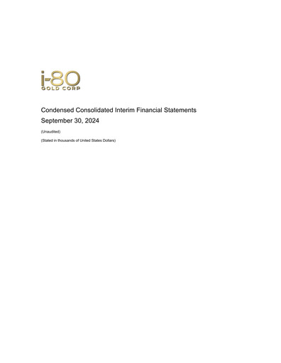 Thumbnail i-80 Gold Quarterly Report 2024-q3