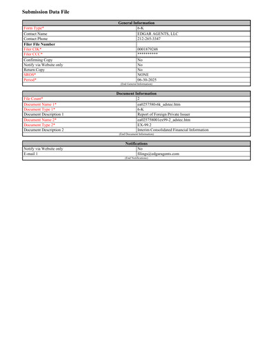 Thumbnail ADS-TEC Energy Half-year Report 2025-h1