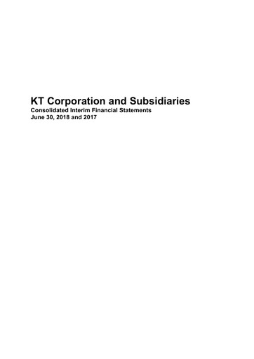 Miniature KT Corporation Rapport semestriel 2018-h1