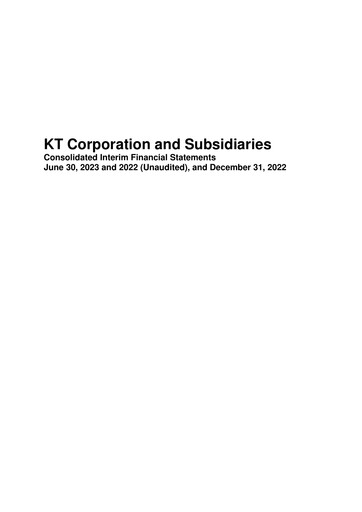 Miniature KT Corporation Rapport semestriel 2023-h1