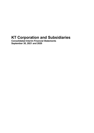 Miniature KT Corporation Rapport trimestriel 2021-q3