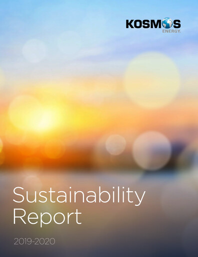Thumbnail Kosmos Energy Sustainability Report 2019-2020