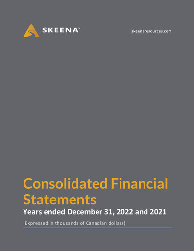 Thumbnail Skeena Resources Financial Statement 2022