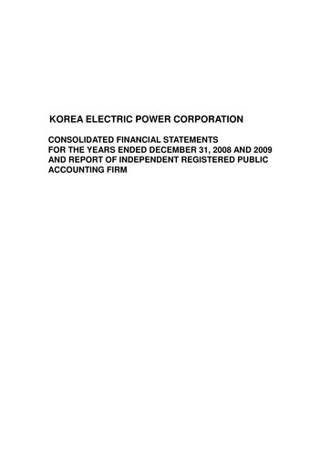 Thumbnail Korea Electric Power Financial Statement 2009