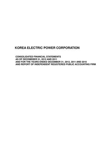Thumbnail Korea Electric Power Financial Statement 2012