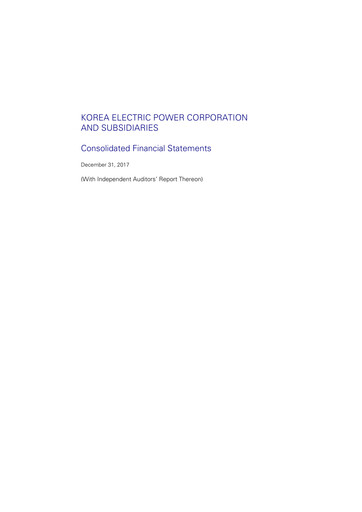 Thumbnail Korea Electric Power Financial Statement 2017