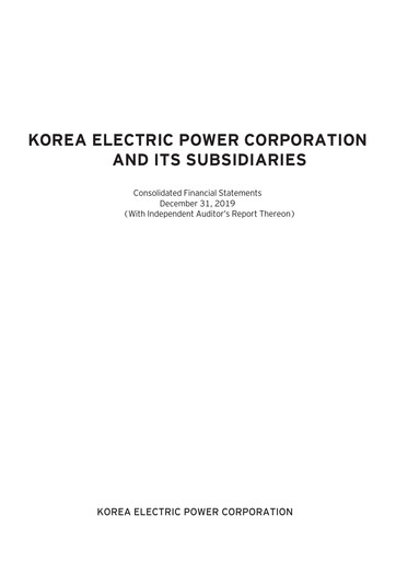 Thumbnail Korea Electric Power Financial Statement 2019