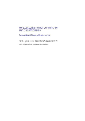 Thumbnail Korea Electric Power Financial Statement 2020