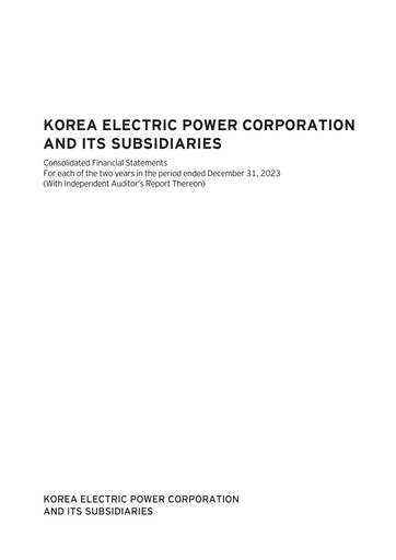 Thumbnail Korea Electric Power Financial Statement 2023