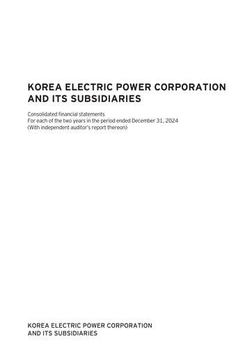 Thumbnail Korea Electric Power Financial Statement 2024