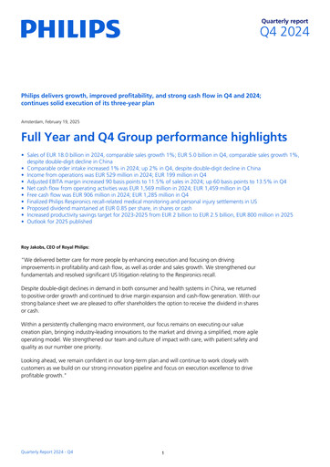 Thumbnail Philips Financial Statement 2024