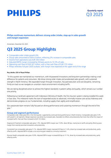 Thumbnail Philips Quarterly Report 2025-q3