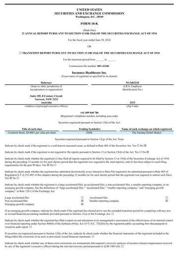 Thumbnail Incannex Healthcare Annual Report 2024